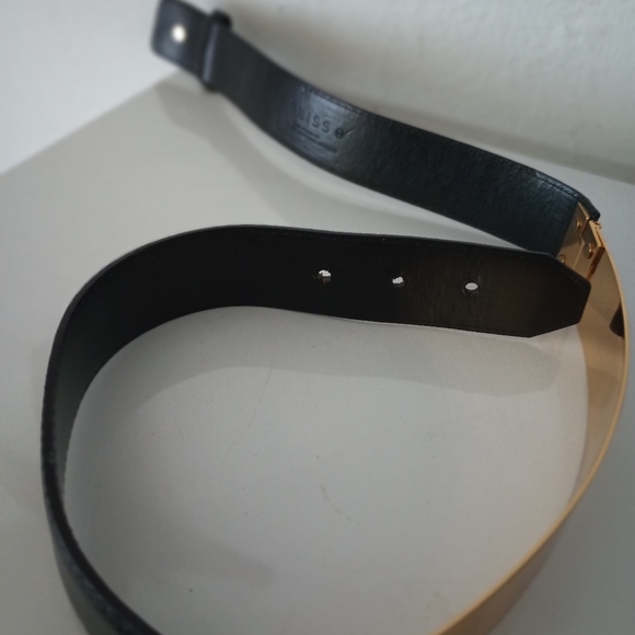 Reiss black  Leather Belt. - Picture 7 of 12